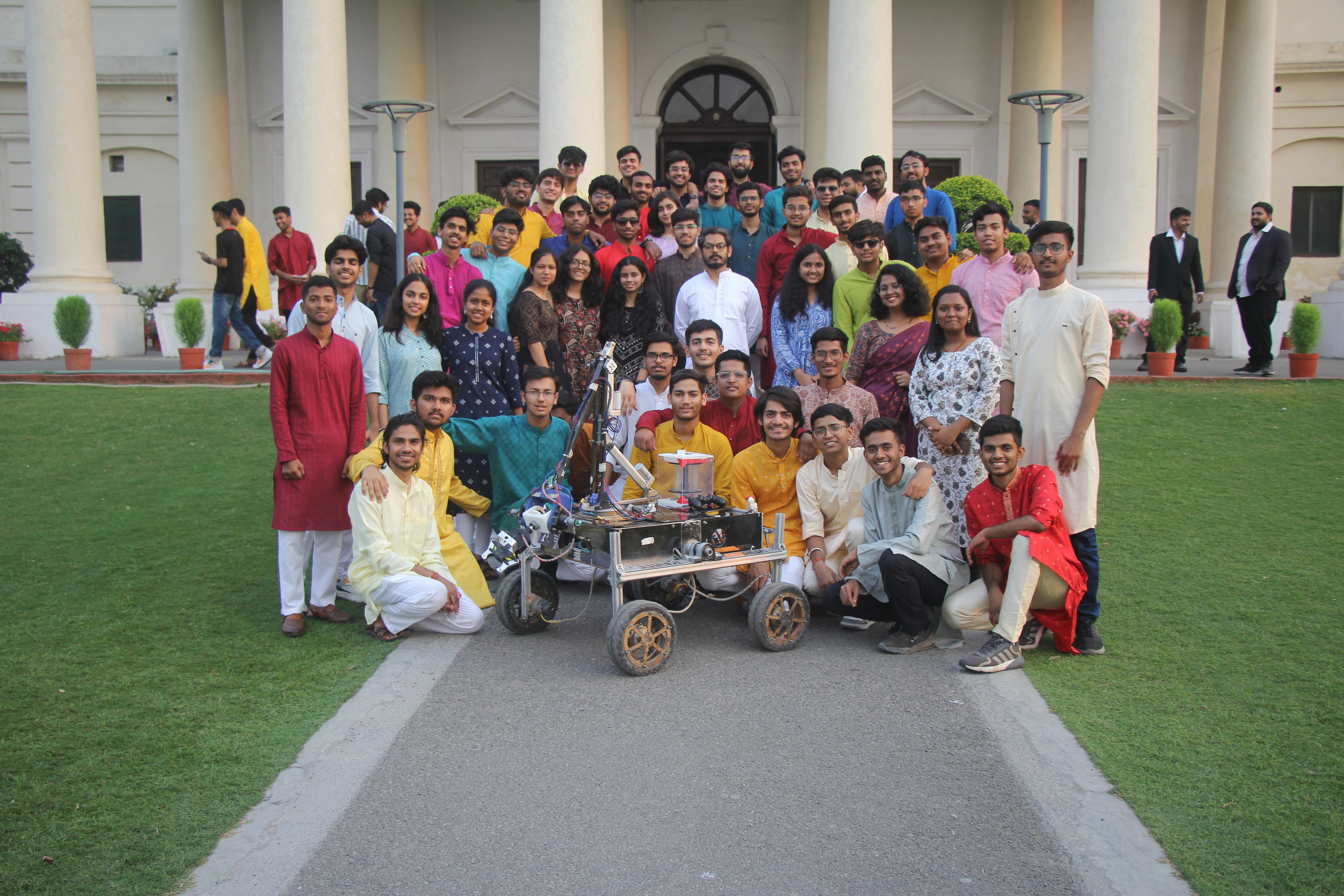 Team with 2024 Mars Rover, Accompanied by Faculty Advisor Prof. Sohom Chakrabarty